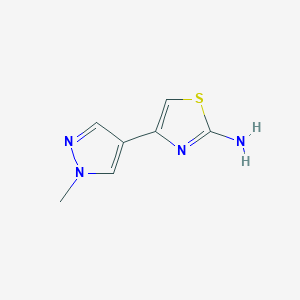 molecular formula C7H8N4S B1638228 4-(1-甲基-1H-吡唑-4-基)-噻唑-2-基胺 CAS No. 957242-34-1