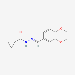 N-[(E)-2,3-Dihydro-1,4-benzodioxin-6-ylmethylideneamino]cyclopropanecarboxamide