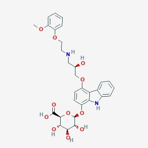 B163824 1-Hydroxycarvedilol O-glucuronide CAS No. 136657-37-9