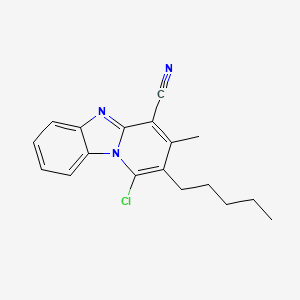 1-Chloro-3-methyl-2-pentylpyrido[1,2-a]benzimidazole-4-carbonitrile