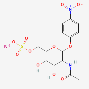 Potassium;[5-acetamido-3,4-dihydroxy-6-(4-nitrophenoxy)oxan-2-yl]methyl sulfate
