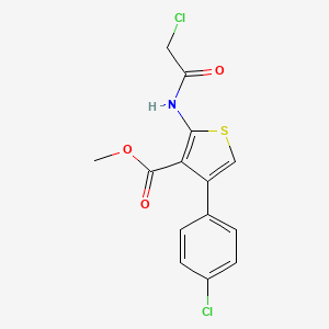 molecular formula C14H11Cl2NO3S B1638313 Methyl 2-[(chloroacetyl)amino]-4-(4-chlorophenyl)thiophene-3-carboxylate CAS No. 519016-64-9