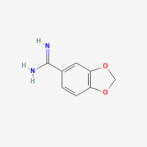 molecular formula C8H8N2O2 B1638322 1,3-Benzodioxole-5-carboximidamide 