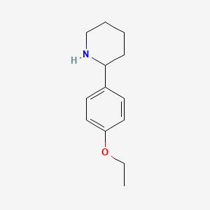 molecular formula C13H19NO B1638340 2-(4-Ethoxyphenyl)piperidine 