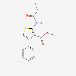 molecular formula C15H14ClNO3S B1638369 Methyl 2-[(chloroacetyl)amino]-4-(4-methylphenyl)thiophene-3-carboxylate CAS No. 519016-63-8