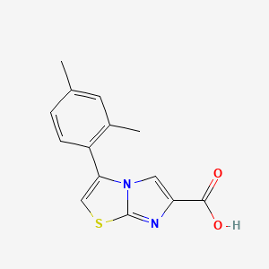 molecular formula C14H12N2O2S B1638398 3-(2,4-Dimethylphenyl)imidazo[2,1-b][1,3]thiazole-6-carboxylic acid 