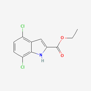 molecular formula C11H9Cl2NO2 B1638452 Ethyl 4,7-dichloro-1H-indole-2-carboxylate CAS No. 104115-70-0