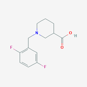 molecular formula C13H15F2NO2 B1638518 1-[(2,5-difluorophenyl)methyl]piperidine-3-carboxylic Acid 