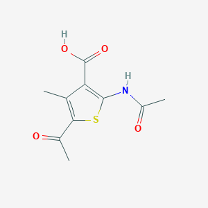 molecular formula C10H11NO4S B1638549 5-乙酰-2-乙酰氨基-4-甲基-噻吩-3-羧酸 CAS No. 312505-47-8