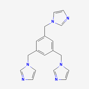molecular formula C18H18N6 B1638551 1,3,5-三((1H-咪唑-1-基)甲基)苯 CAS No. 147951-02-8