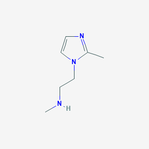 molecular formula C7H13N3 B1638555 Methyl-[2-(2-methyl-imidazol-1-yl)-ethyl]-amine CAS No. 883542-41-4
