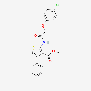 molecular formula C21H18ClNO4S B1638557 Methyl 2-[[2-(4-chlorophenoxy)acetyl]amino]-4-(4-methylphenyl)thiophene-3-carboxylate 