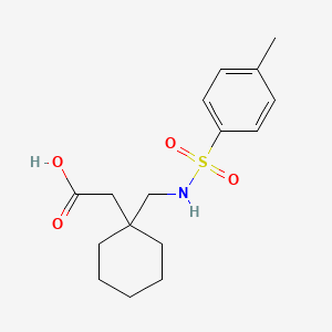 molecular formula C16H23NO4S B1638558 2-[1-[[(4-methylphenyl)sulfonylamino]methyl]cyclohexyl]acetic Acid CAS No. 7232-06-6