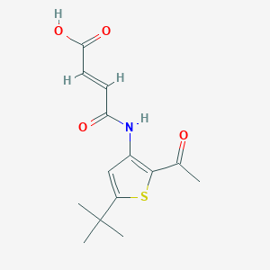 molecular formula C14H17NO4S B1638564 3-(2-Acetyl-5-tert-butyl-thiophen-3-ylcarbamoyl)-acrylic acid 