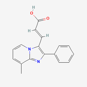 molecular formula C17H14N2O2 B1638565 3-(8-Methyl-2-phenyl-imidazo[1,2-a]pyridin-3-yl)acrylic acid 