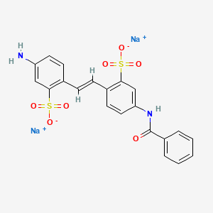 molecular formula C21H16N2Na2O7S2 B1638567 disodium;5-amino-2-[(E)-2-(4-benzamido-2-sulfonatophenyl)ethenyl]benzenesulfonate 