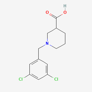 molecular formula C13H15Cl2NO2 B1638579 1-[(3,5-dichlorophenyl)methyl]-3-Piperidinecarboxylic acid 