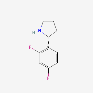 molecular formula C10H11F2N B1638617 (2R)-2-(2,4-difluorophenyl)pyrrolidine 