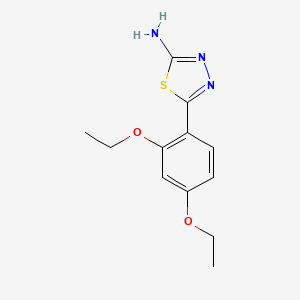 molecular formula C12H15N3O2S B1638624 5-(2,4-Diethoxyphenyl)-1,3,4-thiadiazol-2-amine CAS No. 887360-38-5