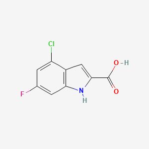 molecular formula C9H5ClFNO2 B1638626 4-氯-6-氟-1H-吲哚-2-羧酸 CAS No. 383133-62-8