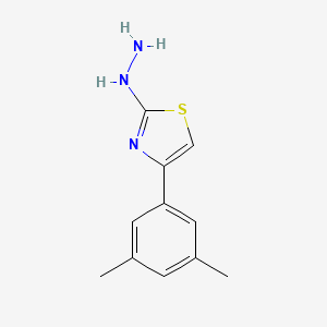 molecular formula C11H13N3S B1638636 4-(3,5-Dimethylphenyl)-2-hydrazinylthiazole 