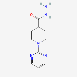 molecular formula C10H15N5O B1638637 2-ピリミジニルピペリジン-4-カルボヒドラジド CAS No. 685828-03-9