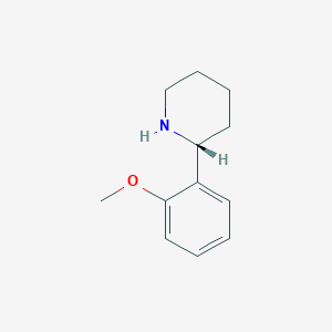 molecular formula C12H17NO B1638670 (2R)-2-(2-methoxyphenyl)piperidine 