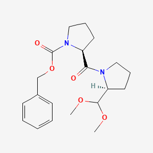 molecular formula C20H28N2O5 B1638672 benzyl (2S)-2-[(2S)-2-(dimethoxymethyl)pyrrolidine-1-carbonyl]pyrrolidine-1-carboxylate 