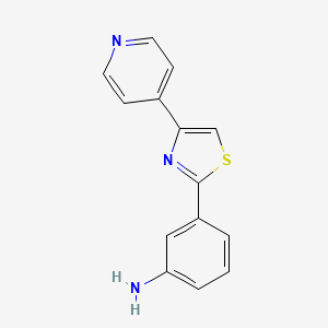 molecular formula C14H11N3S B1638680 3-(4-Pyridin-4-yl-thiazol-2-yl)-phenylamine 
