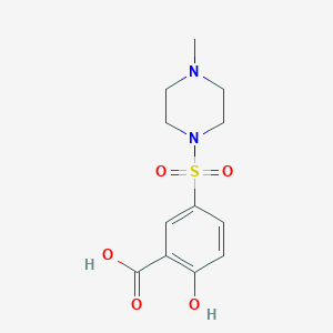 molecular formula C12H16N2O5S B1638701 2-Hydroxy-5-(4-methylpiperazin-1-ylsulphonyl)benzoic acid 