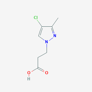 molecular formula C7H9ClN2O2 B1638706 3-(4-chloro-3-methyl-1H-pyrazol-1-yl)propanoic acid CAS No. 180741-32-6