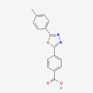 molecular formula C16H12N2O3 B1638716 4-[5-(4-methylphenyl)-1,3,4-oxadiazol-2-yl]benzoic Acid CAS No. 873208-67-4