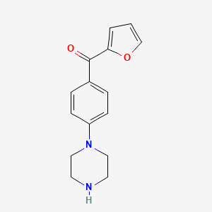 molecular formula C15H16N2O2 B1638719 Furan-2-yl-(4-piperazin-1-yl-phenyl)-methanone 