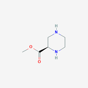 molecular formula C6H12N2O2 B1638725 methyl (2R)-piperazine-2-carboxylate 