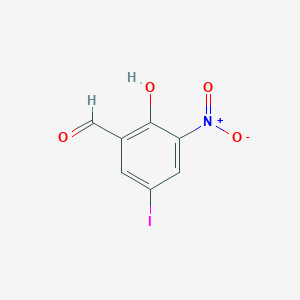 molecular formula C7H4INO4 B1638729 2-Hydroxy-5-iodo-3-nitrobenzaldehyde 