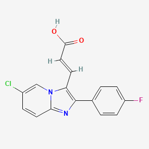 3-[6-Chloro-2-(4-fluoro-phenyl)-imidazo[1,2-a]pyridin-3-yl]-acrylic acid