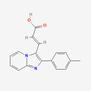 molecular formula C17H14N2O2 B1638736 3-(2-p-Tolyl imidazo[1,2-a]pyridin-3-yl)acrylicacid 