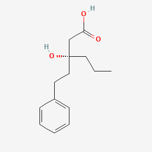 (R)-3-Hydroxy-3-(2-phenylethyl)hexanoic acid