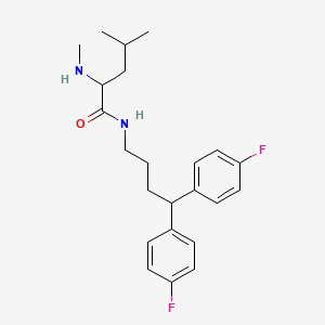 molecular formula C23H30F2N2O B1638751 N-[4,4-Bis(4-fluorophenyl)butyl]-4-methyl-2-(methylamino)pentanamide 