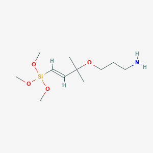 molecular formula C11H25NO4Si B1638759 3-(1-Aminopropoxy)-3,3-dimethyl-1-propenyltrimethoxysilane 