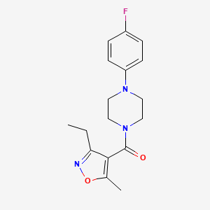 molecular formula C17H20FN3O2 B1638762 Methanone, (3-ethyl-5-methyl-4-isoxazolyl)[4-(4-fluorophenyl)-1-piperazinyl]- 