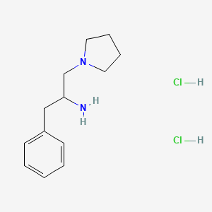 molecular formula C13H22Cl2N2 B1638779 1-Phenyl-3-(pyrrolidin-1-yl)propan-2-amine Dihydrochloride 