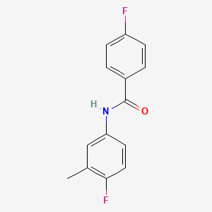 molecular formula C14H11F2NO B1638781 4-fluoro-N-(4-fluoro-3-methylphenyl)benzamide 