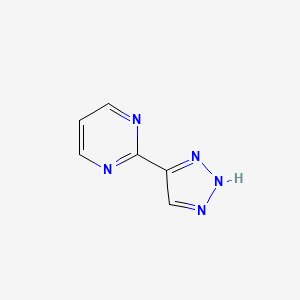 molecular formula C6H5N5 B1638789 2-(1H-1,2,3-triazol-5-yl)Pyrimidine 