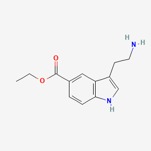 molecular formula C13H16N2O2 B1638795 3-(2-Amino-ethyl)-1H-indole-5-carboxylic acid ethyl ester 