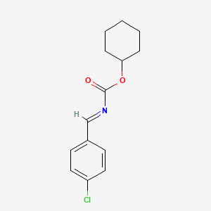 molecular formula C14H16ClNO2 B1638797 (4-Chloro-benzylidene)carbamic acidcyclohexyl ester 