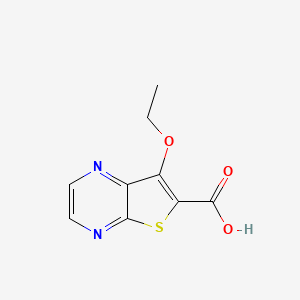 molecular formula C9H8N2O3S B1638803 7-Ethoxythieno[2,3-b]pyrazine-6-carboxylic acid 