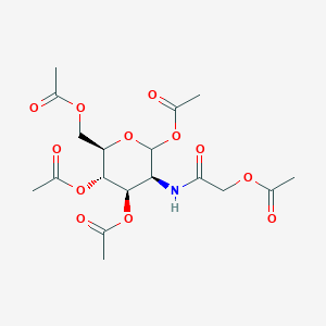 molecular formula C18H25NO12 B1638807 (3S,4R,5S,6R)-3-(2-乙酰氧基乙酰氨基)-6-(乙酰氧基甲基)四氢-2H-吡喃-2,4,5-三基三乙酸酯 CAS No. 258824-38-3