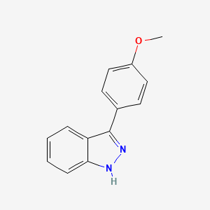 molecular formula C14H12N2O B1638833 3-(4-甲氧基苯基)-1H-吲唑 CAS No. 55271-06-2