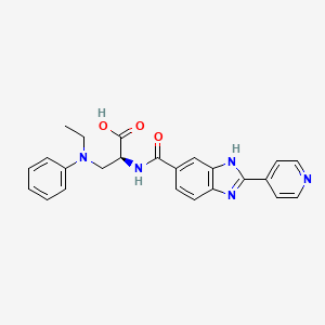 molecular formula C24H23N5O3 B1638896 L-Alanine,3-(ethylphenylamino)-N-[[2-(4-pyridinyl)-1H-benzimidazol-6-yl]carbonyl]- 